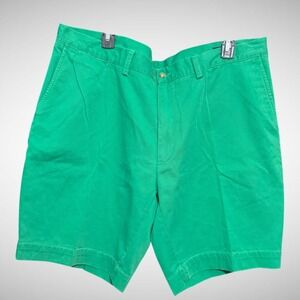 Polo Ralph Lauren Shorts Mens 40 Solid Green Classic Fit 9in Preppy Chinos